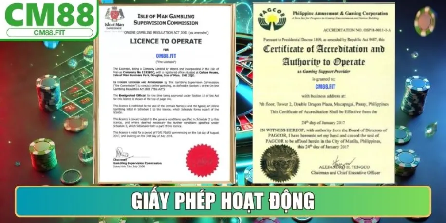 Cm88 - Làn Gió Mới Khuấy Động Thị Trường Cá Cược Châu Á 10 Giấy phép hoạt động